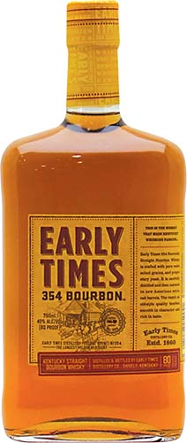 Early Times 354 Bourbon Kentucky Straight Bourbon Whiskey