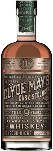 Clyde May's 9 Years Old Cask Strength Alabama Whiskey
