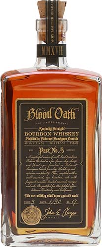 Blood Oath Pact No.3 Kentucky Straight Bourbon Whiskey