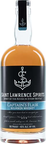 Saint Lawrence Spirits Captain's flask Bourbon Whiskey