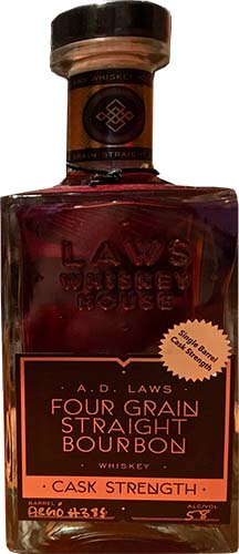 A.D.Laws Four Grain Cask Strength Straight Bourbon