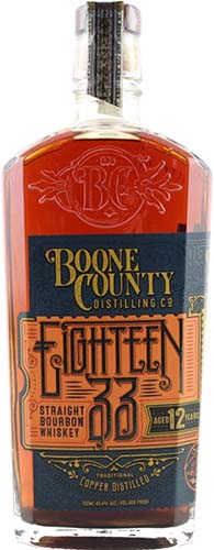 Boone County Eighteen 33 Straight Bourbon 12 Year