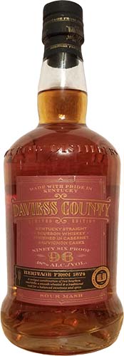 Daviess County Cabernet Sauvignon Cask Finish Kentucky Straight Bourbon Whiskey