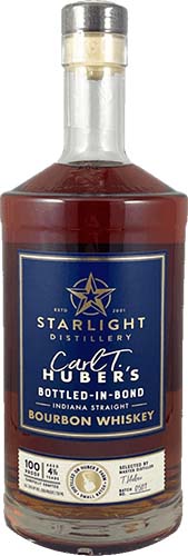 Starlight Distillery Carl T Huber's bottled-In-Bond Bourbon Whiskey