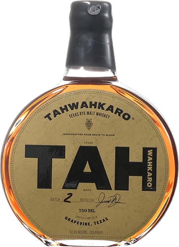 Tahwahkaro Texas Rye Malt Whiskey