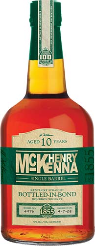 Henry Mckenna 10 Year Old Single Barrel Kentucky Straight Bourbon Whiskey