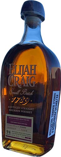 Elijah Craig Small Batch Single Barrel Select Kentucky Straight Bourbon Whiskey