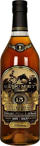 Calumet Farm 15 Years Single Rack Black Kentucky Straight Bourbon Whiskey