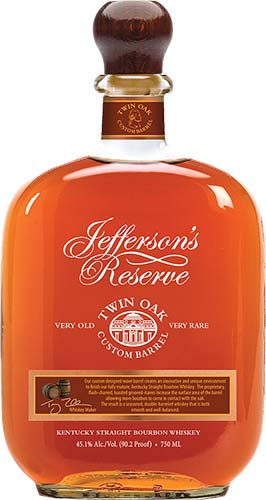 Jefferson's Reserve Twin Oak Custom Barrel Kentucky Straight Bourbon Whiskey