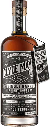 Clyde May's Single Barrel 5 Year Old Straight Bourbon Whiskey