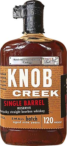 Knob Creek Single Barrel Bourbon Whiskey