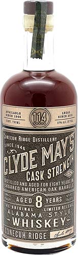 Clyde May's 8 Year Old Cask Strength Straight Bourbon Whiskey