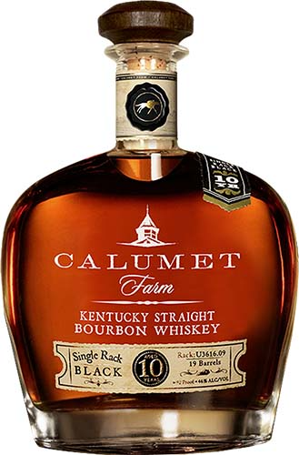 Calumet Farm 10 Year Single Rack Black Bourbon Whiskey