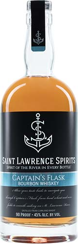 Saint Lawrence Spirits Captain's flask Bourbon Whiskey