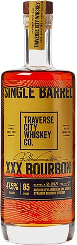 Traverse City Whiskey Floaties Single Barrel Straight Bourbon Whiskey