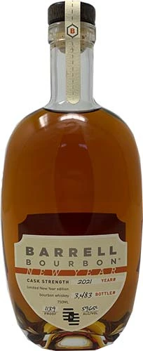 Barrell Bourbon Whiskey New Year 2021 Cask Strength Whiskey