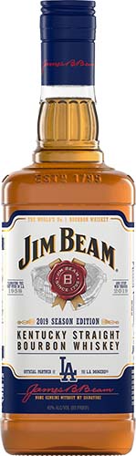 Jim Beam 60Th Anniversary Season L.A. Dodgers Kentucky Straight Bourbon Whiskey