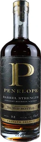 Penelope Barrel Strength Bourbon 'Tilted Bottle' Whiskey