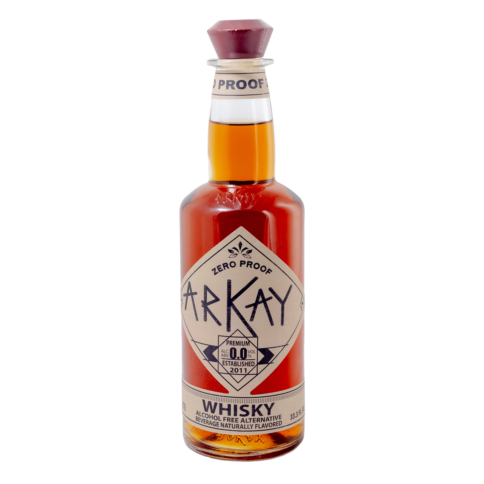 Arkay Zero Proof American Whisky Alternative 33.3 FL OZ / 1 Liter